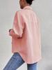 European-American Women's Corduroy Long Sleeve Solid Color Shirt Jacket 2025
