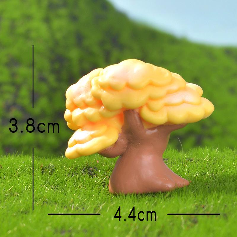 Cartoon Big Tree Micro-landscape Resin Small Decorative Items, Colorful Artificial Trees, Cute Trees, and Small Garden Landscaping Accessories