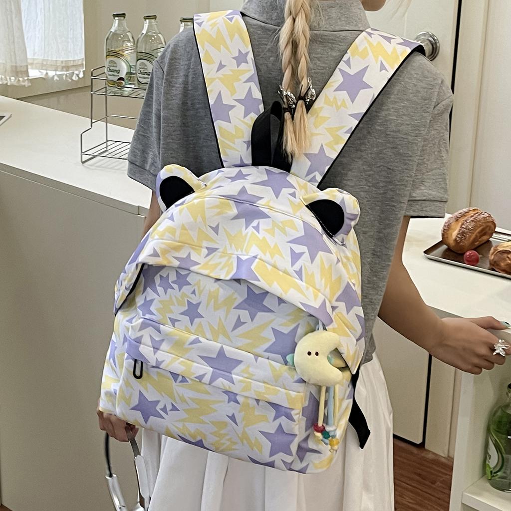 College student schoolbag girl Japanese cute star girl backpack lightweight junior high school student travel small backpack tide