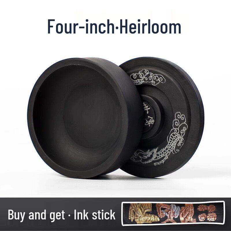 Calligraphy Inkstone Set: Special Bakelite Natural Stone with Ink Block, Stick, & Brush for Non-Drying Ink Grinding