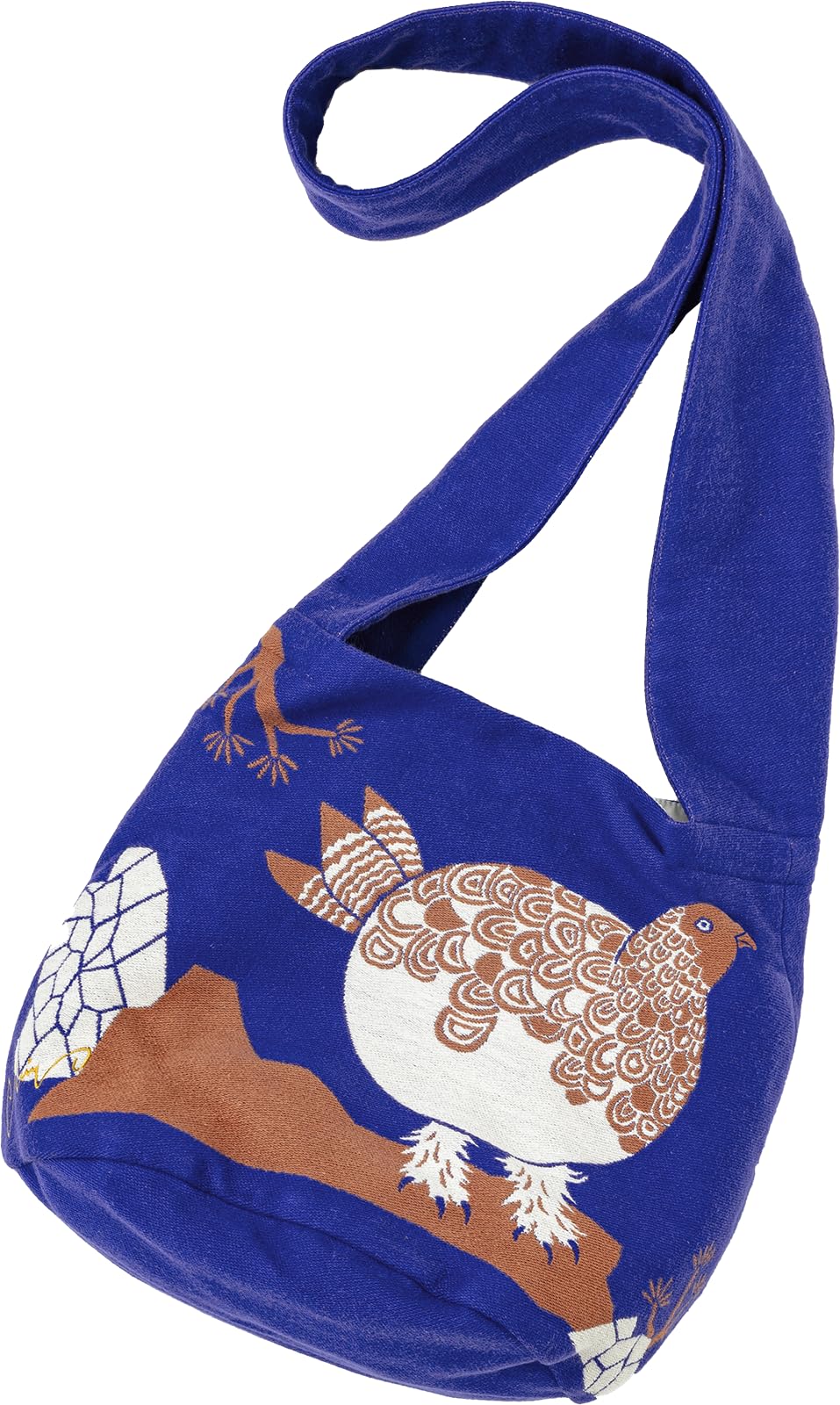 Сумка через плечо Kusubashi Mon Ori MiW, Весенний зов куропатки [A-69971-90-B] Синий