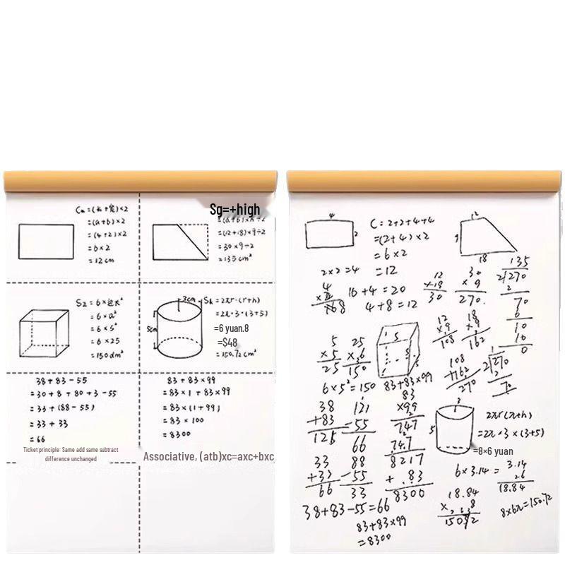 Draft and Scratch Paper Notebook for Middle, High, and Elementary School Students