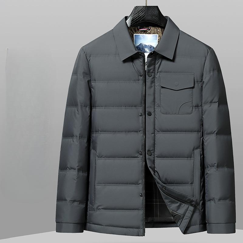 

Пуховик мужской деловой воротник-рубашечный пуховик холодостойкий 3XL