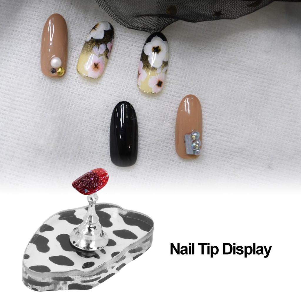 Acrylic Nail Art Display Stand Portable Home Salon Practice Nail Tip Holder for Novice Nail Artist