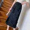 Chinese Style Skirts for Women Printed Casual Streetwear Elegant Female Spring Summer Chic Solid High Waist Simple