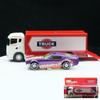 Alloy Simulation Trailer Double Decker Truck Tractor Model Toy Collection For