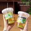 Disposable Milk Tea & Beverage Cups with Lids & Straws