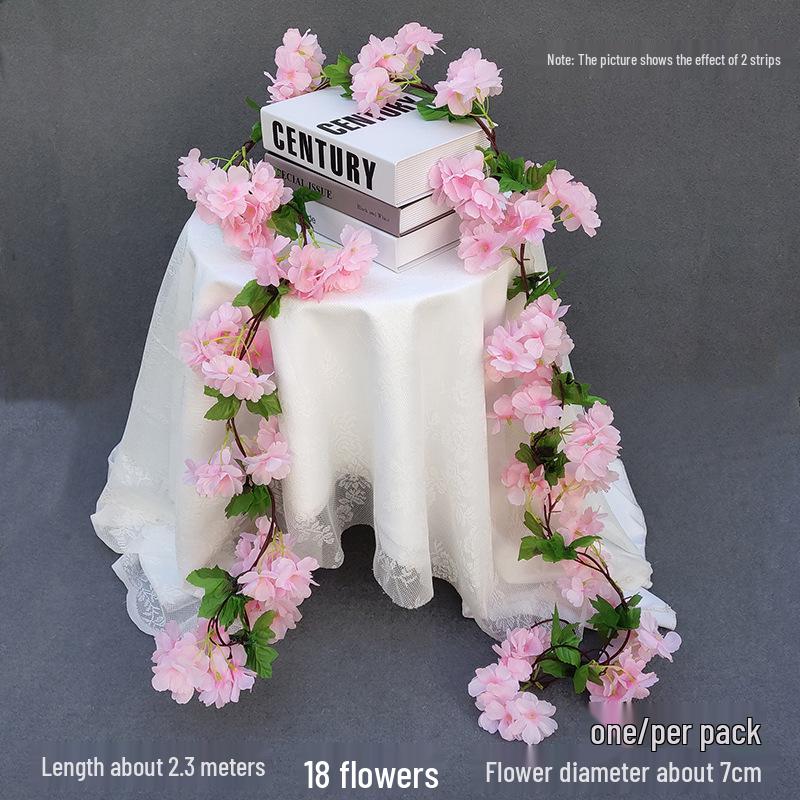 Artificial Rose Vine for Wedding Arches, Staircase Railings, and Ceiling Decor