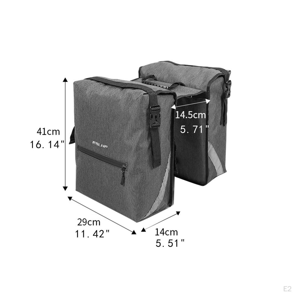 Bike Trunk Bag Double Side Bicycle Saddle for Shopping Touring Traveling