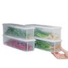 Contenants de Stockage Fraîcheur pour Herbes Longues Plastique Transparent avec Couvercles Étanches Gardent la Menthe le Basilic Frais Pendant des Semaines pour le Stockage au Frigo de la Cuisine
