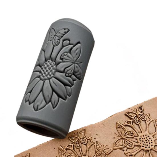Polymer Clay Embossing Texture Roller Pottery Clay Modeling Patterned Roller DIY Household Ceramic Slab Clay Tile Textured Embossing Tools