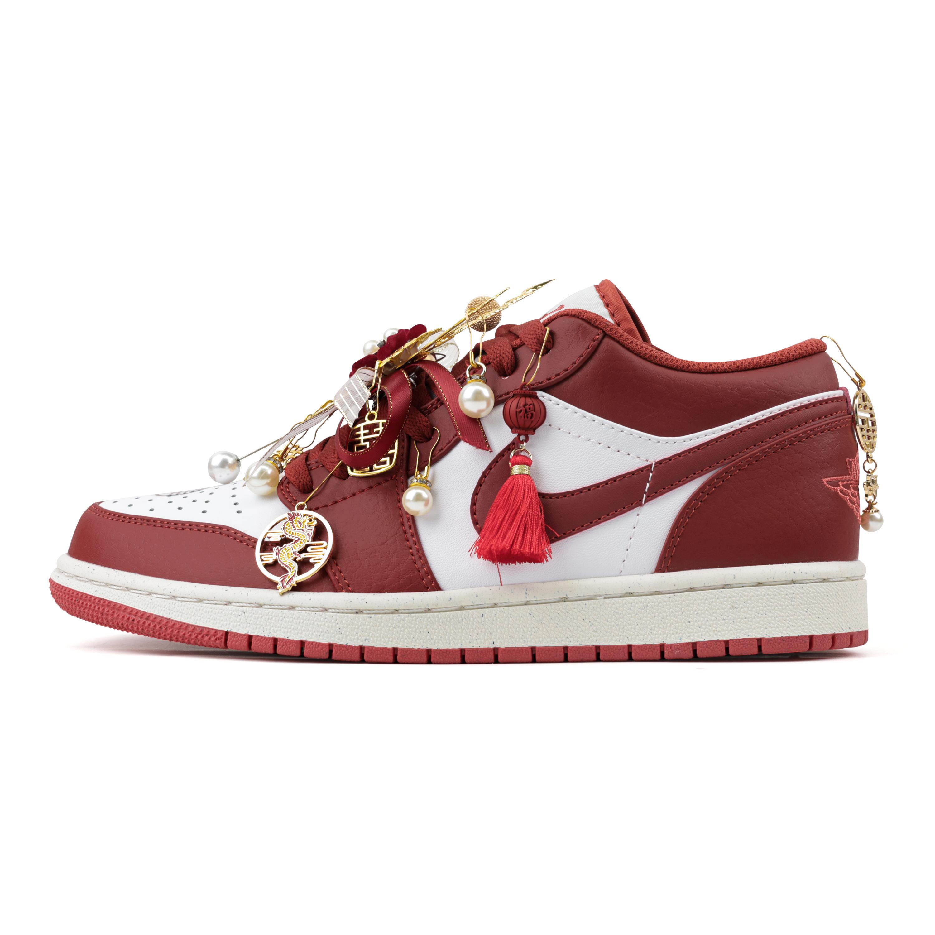 

Jordan Air Jordan 1 Vintage Basketball Shoes Unisex Low top White FJ3459-160(Team529-) 45