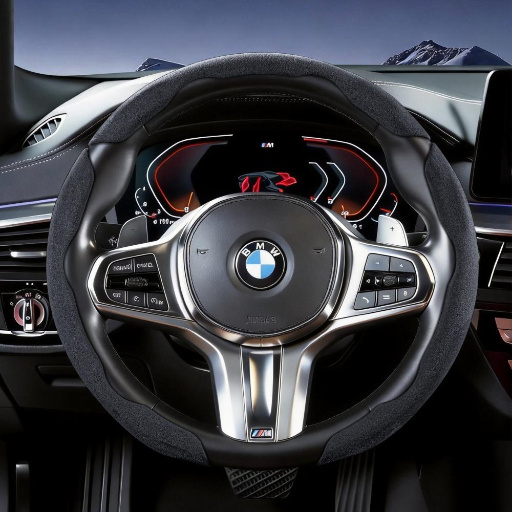 Steering wheel segmented 3pcs protective cover, fur anti slip assist, car interior, izable for multiple models