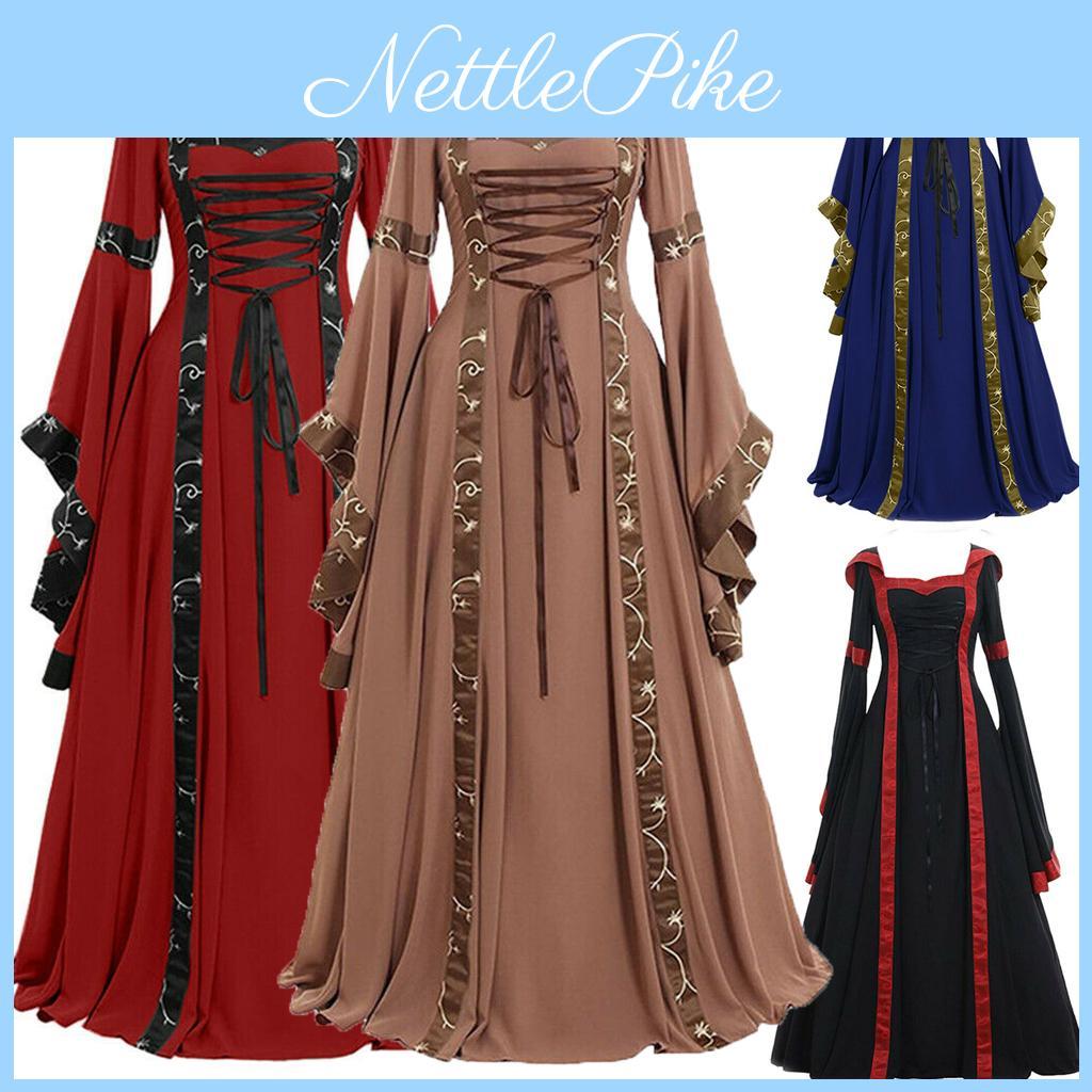 Vintage Gothic Renaissance Women's Halloween Costume Dress For Cosplay And Parties