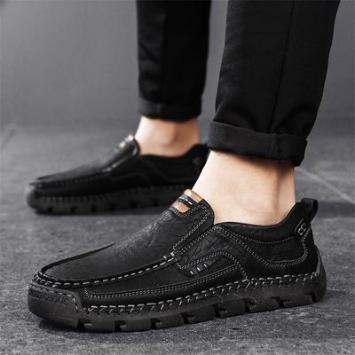 Mode Rutschfeste Outdoor-Laufschuhe Trainer Leder Herren Slipper Weiches Rindsleder Herren Freizeitschuhe Hohe Qualität Herren Slipper
