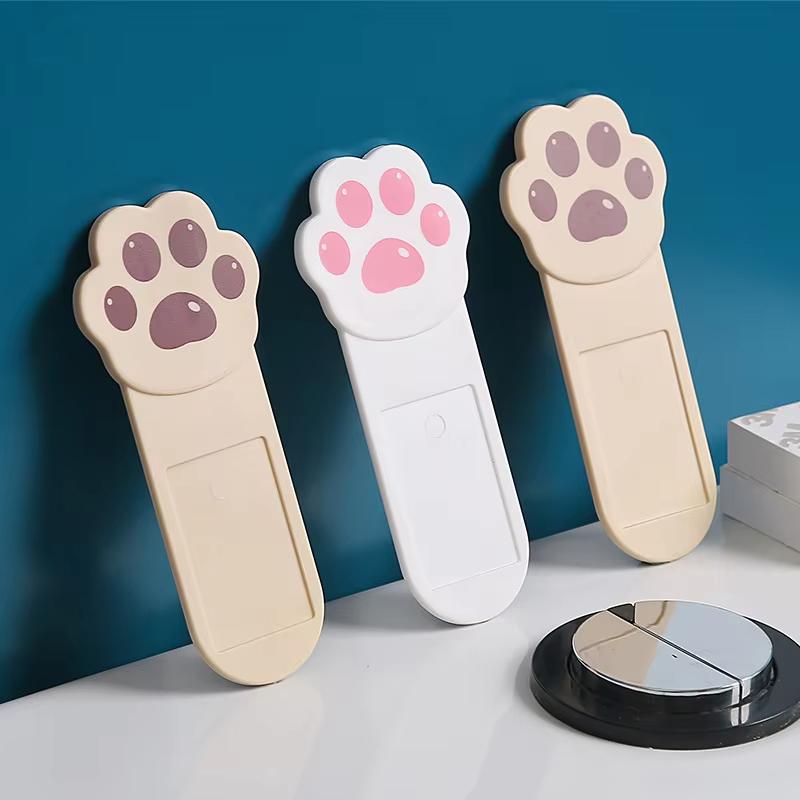 1/2pcs Cute Cartoon Toilet Handle, Creative Cat Claw Lid Remover, Plastic Convenient Flip Lid Remover