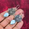 Larimar 925 Solid Sterling Silver Earrings, Handmade Gemstone Jewelry Earrings For Memorial Day