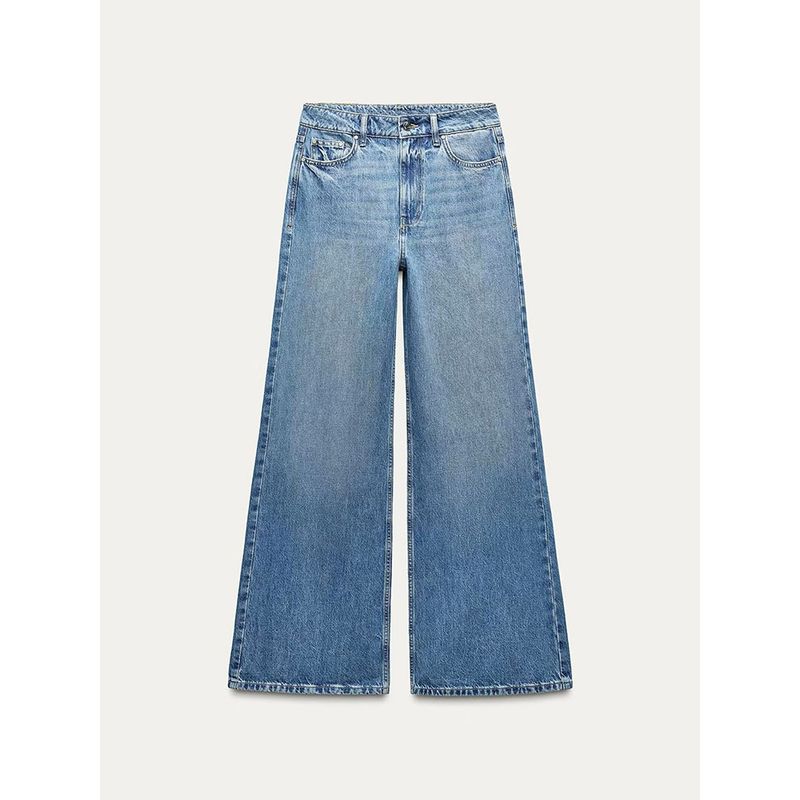 

Za2024 Fall New Women s Clothing High Waist Casual Fashion All-Matching Slimming and Wide Leg Denim Pants 6164162 Light Blue L