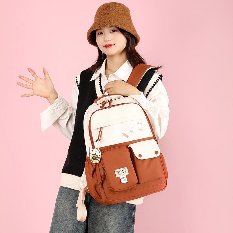 Junior High School and High School College Students Schoolbag New Leisure Sports Backpack Large Capacity Backpack