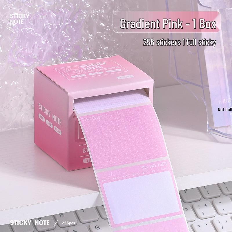 Gradient Color Sticky Notes - Full Adhesive Index Tabs for Students