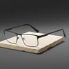 Business Square Metal Large Frame Reading Glasses for Men Elderly Presbyopia Eyeglasses Anti Blue Light Eye Protection Eyewear