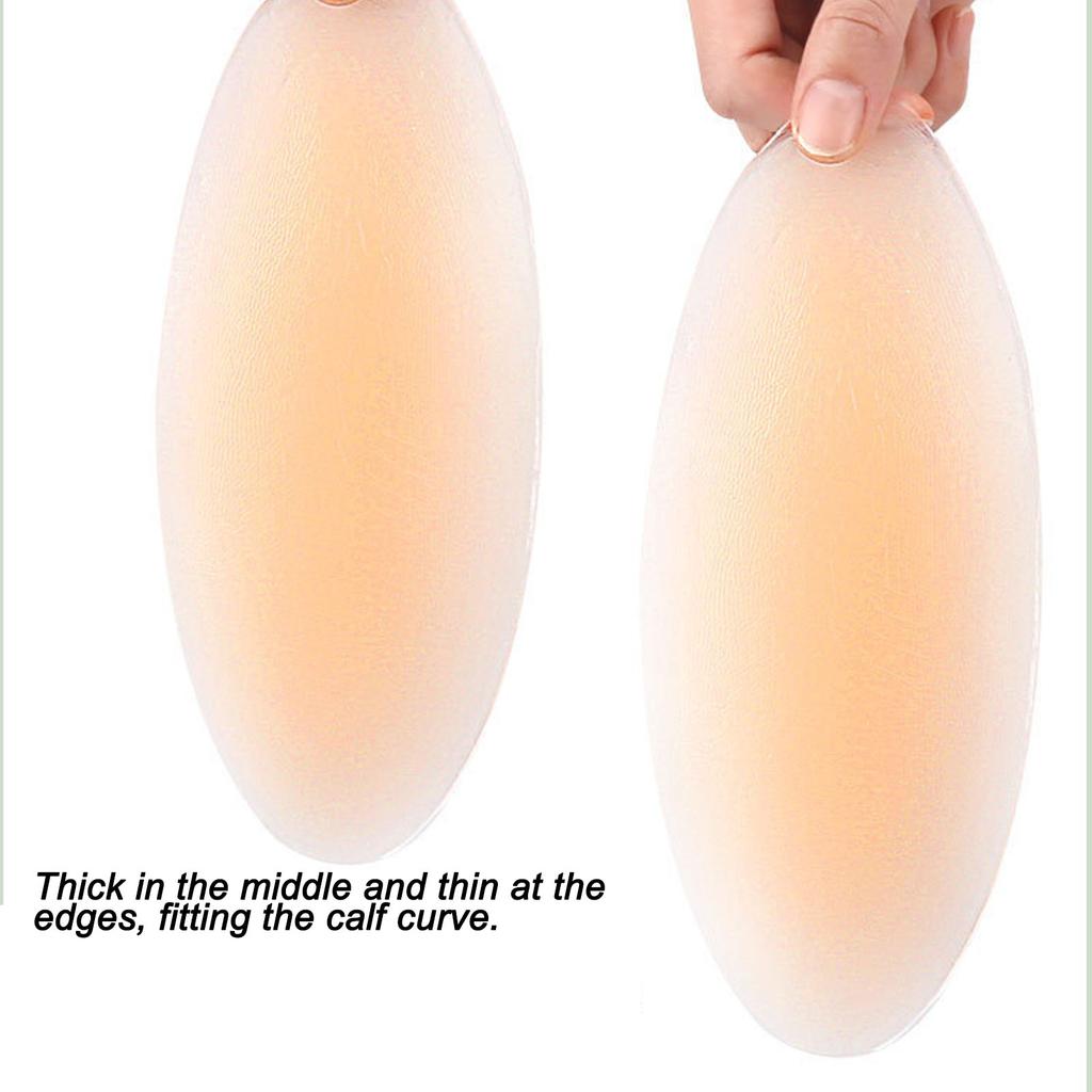 1 Pair Adhesive Calf Pads Anti Allergic Soft Waterproof Skin Friendly Lifelike Silicone Calf Corrector for Crooked Thin Skinny Legs