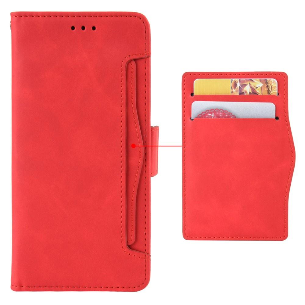 Flip Case for Google Pixel 8A, Card Slot, Red
