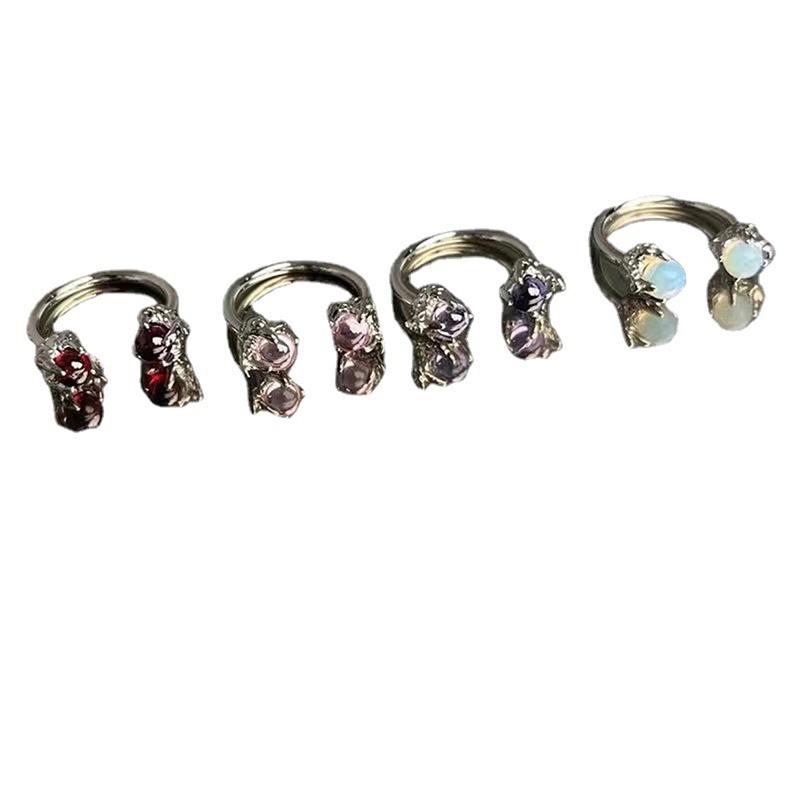 1 Stück Lippenpiercing Lippenring Drachenklaue Stein Titanstahl C-Form Helix Ohrring Septum Piercing Labialring Körperschmuck