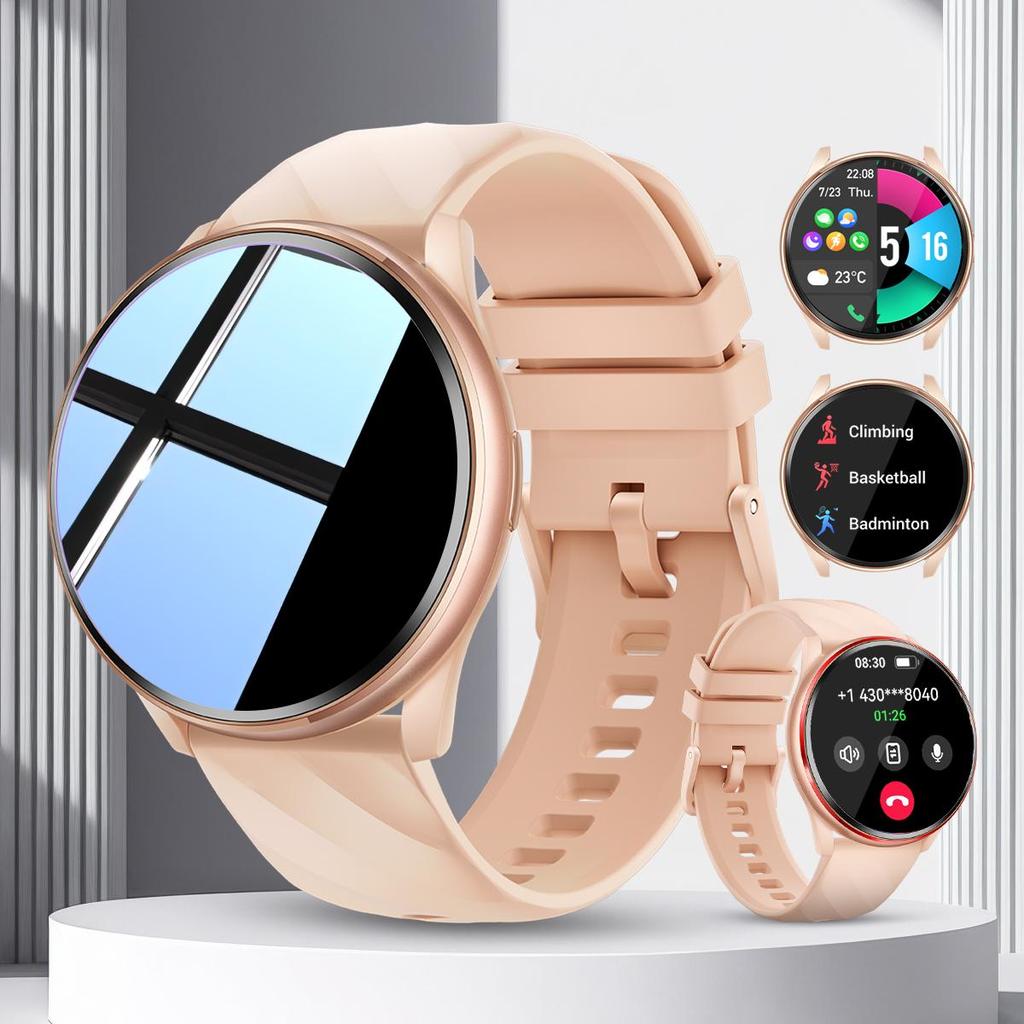 Waterproof Rugged Outdoor Smart Watch Flashlight Watch Unisex Fitness Tracker Touch Screen Heart Rate Monitor