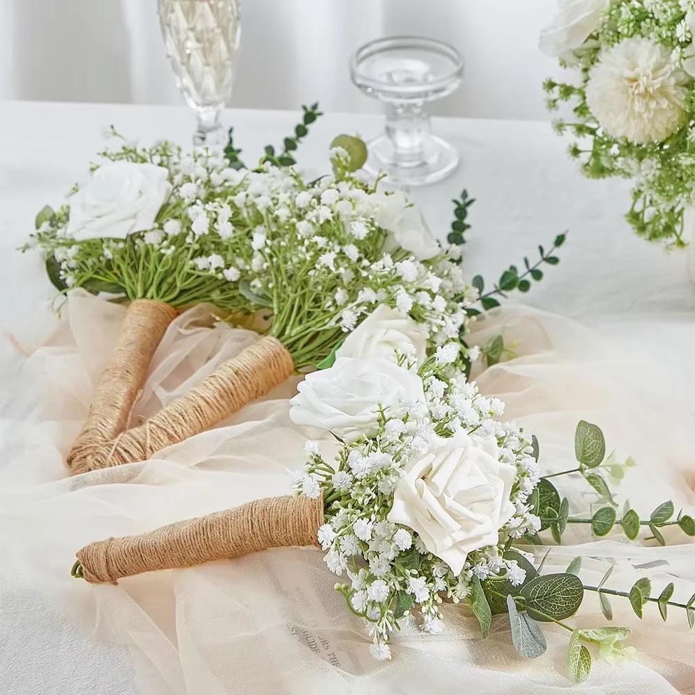10pcs Artificial Flowers Fake Gypsophila Baby Breath Flower For Home Decoration Wedding Party Floral Bouquets DIY Accessories