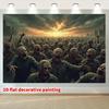 One 2D Flat Banner with a Zombie-themed Background Suitable for Halloween Celebration Events