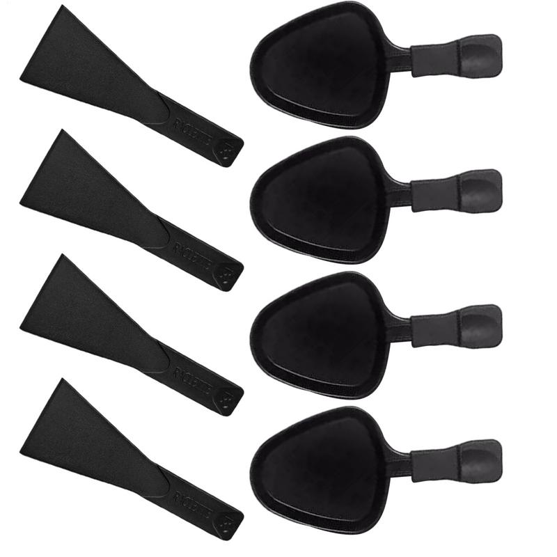 4PCS Raclette Pan with Non-Stick Coating with Insulated Handle and 4 Shovel Portable Cooking Tray for Melted Cheese Omelette