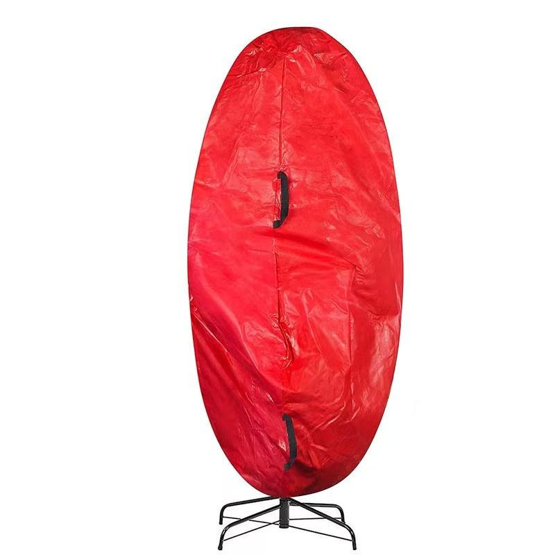 

Сумка для хранения рождественской елки в вертикальном положении, износостойкая сумка для хранения рождественской елки из ткани Оксфорд с регулировкой, хранение елки 76x152cm красный