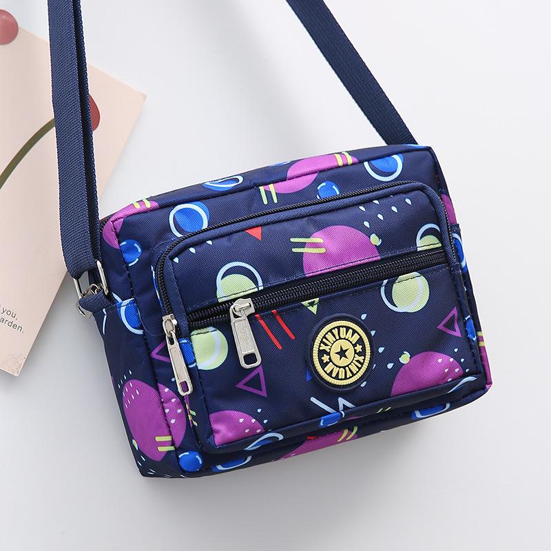 Wholesale New Flower Cloth Bag Oblique Span Bag Middle-aged and Elderly Bag Stall Night Market Oxford Cloth Shoulder Bag Women's Bag Canvas Bag