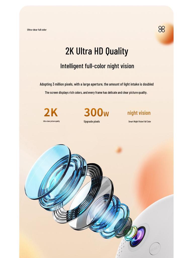 V380 Panoramic WiFi Bulb Camera with Dual-Light Night Vision & Remote Control