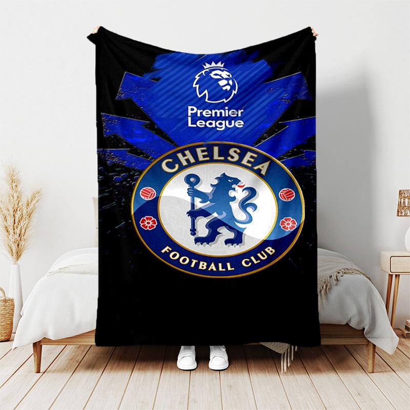 1pc Blanket - Chelsea FC logo Print Design, Lightweight Blanket for Sofa, Bed- Soft &Warm, Gift for All Seasons