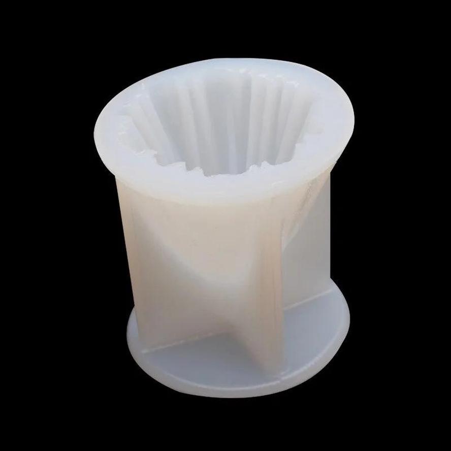 1 Pcs Wedding Candle Silicone Mold Cake Decoration Diy Production Car Aromatherapy Stone Decoration Utensils Christmas Mold белый
