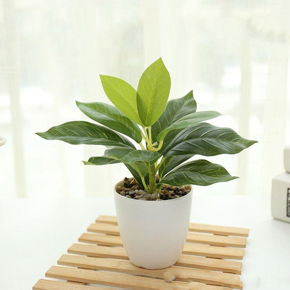 Lifelike Simulation Potted Plants Plastic Green Pot Plants Decoration Outdoor Indoor Decoration