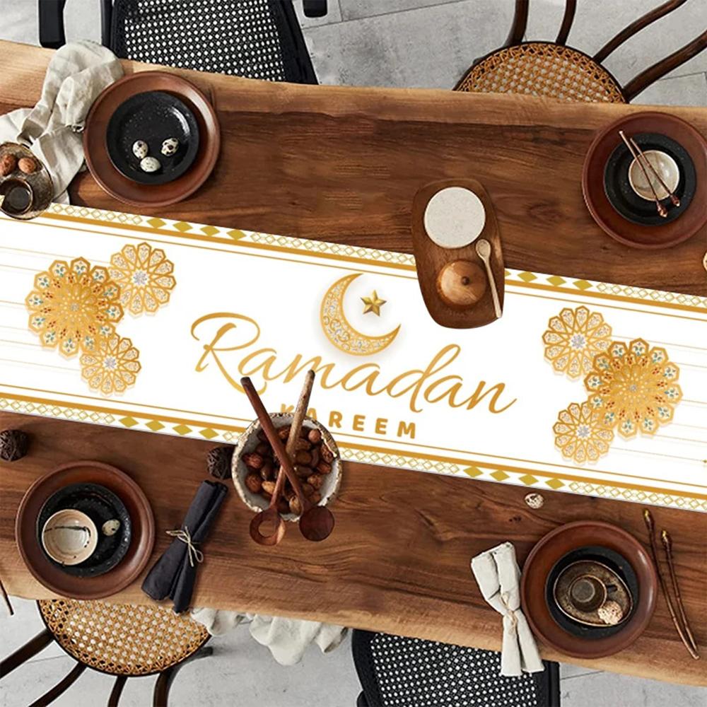 1pc Eid Mubarak Tablecloth Ramadan Decoration For Home Party Supplies Eid Al Adha Ramadan Kareem Home Decoration