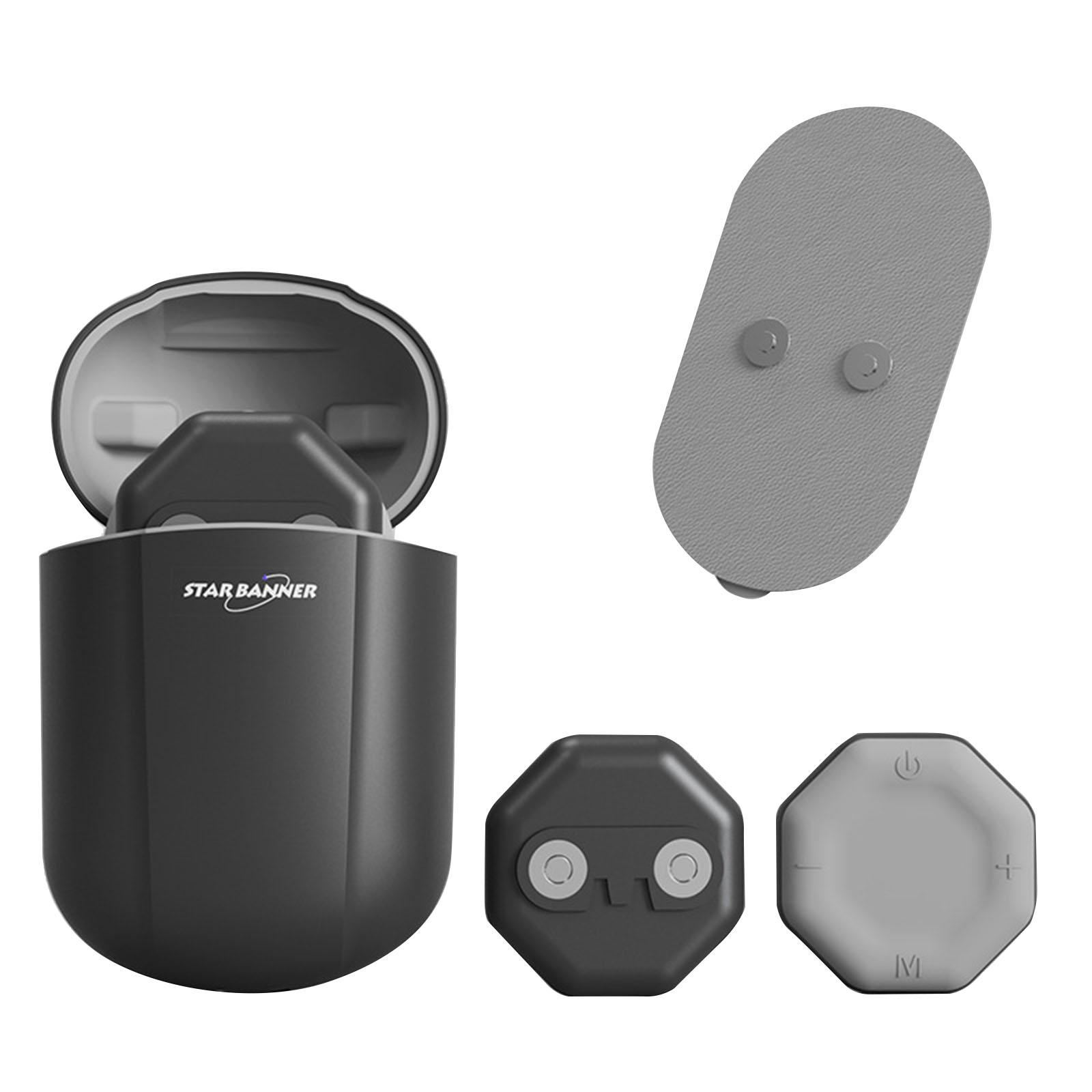 Портативный беспроводной массажный пластырь TENS, облегчение боли, стимуляция мышц, перезаряжаемый с чёрный