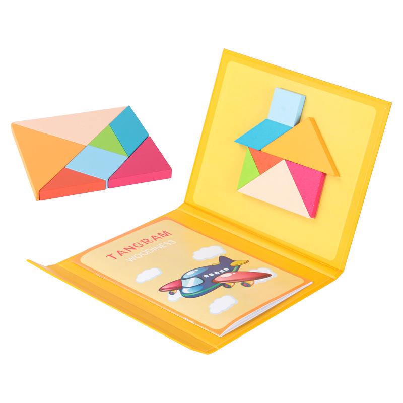Children's Magnetic Tangram Puzzle - Early Education Geometry and Intelligence Development Aid