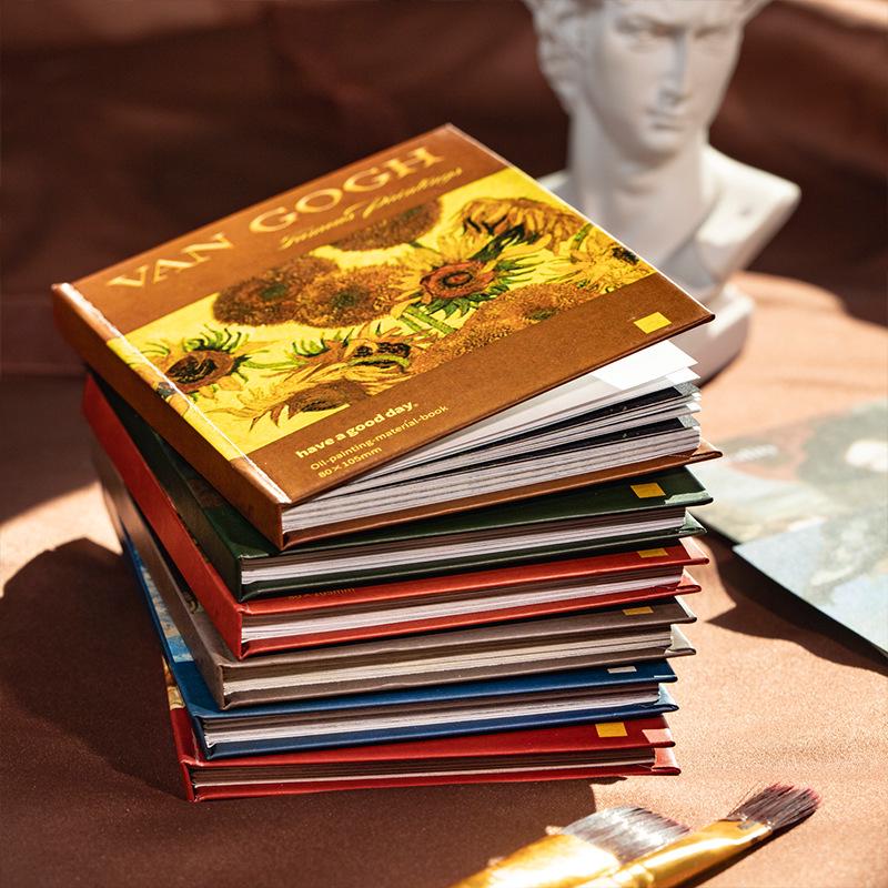 A Beautiful Day Oil Painting: Retro European Style Small Hardcover Book, 6 Types