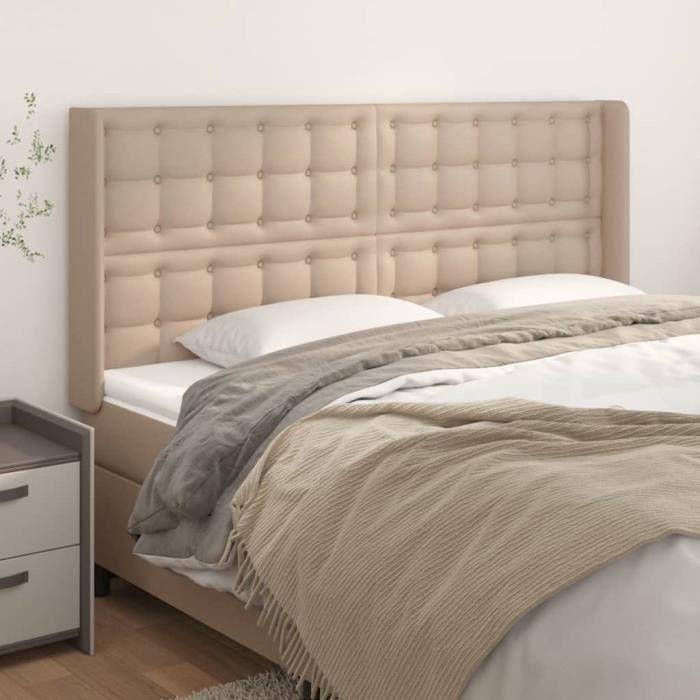 VidaXL Tête de lit avec oreilles Cappuccino 203x16x118-128 cm3119693