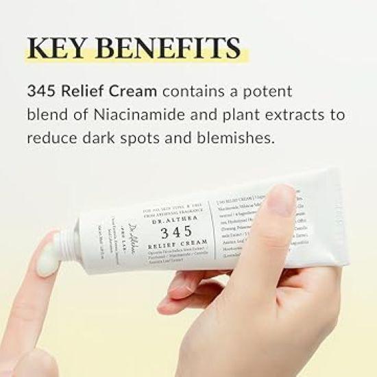 Dr.Althea 345 Relief Cream | Daily Face Moisturizer | Blemish Relief Care | Soothing Recovery & Moisture with Niacinamide, Panthenol