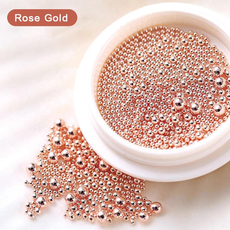 1 Box Mixed Sizes Mini Steel Ball Metal Micro Caviars Alloy Nail Art Jewelry Manicure Accessories Diy Ornaments