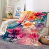 1 Stück Florale Fantasie Leichte Flanelldecke, Bequeme und Warme Decke, für Büro und Camping Schlafsofa, Wohnzimmer112
