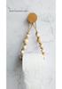 Hand-Woven Toilet Paper Holder with Hemu Beads and Hemp Rope, No-Punch Installation