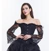 Corset Gothic Noir Dentelle Contrôle du Ventre
