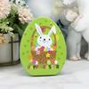 Metal Egg Shaped Tinplate Box Exquisite Rabbit Iron Case Easter Egg Candy Box  Tea Leaf