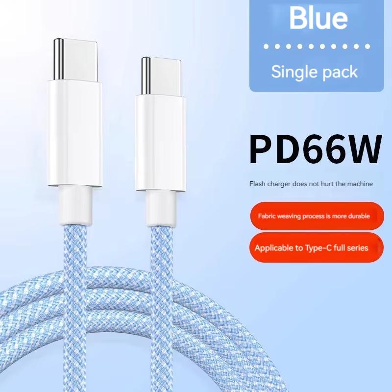 1M 1.5M 2M Cablu Colorat USB-C la Type C Pentru 15 Pro Max Încărcare Rapidă PD 60W Pentru Xiaomi Samsung Accesorii Cablu Împletit